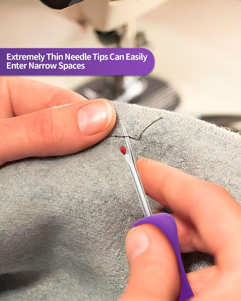 Aecsze Needle and Thread Seam Ripper, Rippers for Sewing and Thread,Remover Stitch Tool for Hand Sewing, Knitting, Cross Stitching, Embroidery and Thread Removal (Purple) - Image 5